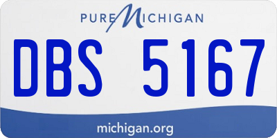 MI license plate DBS5167