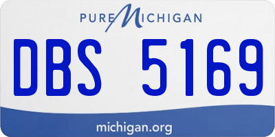 MI license plate DBS5169