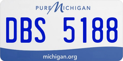 MI license plate DBS5188