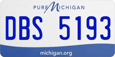 MI license plate DBS5193