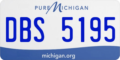 MI license plate DBS5195
