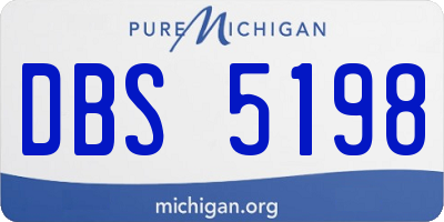 MI license plate DBS5198