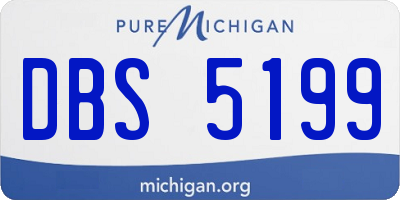 MI license plate DBS5199