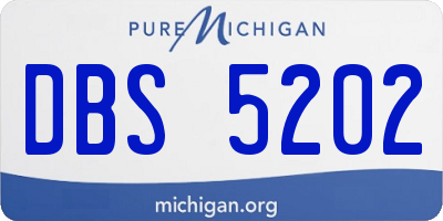 MI license plate DBS5202