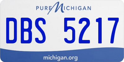MI license plate DBS5217