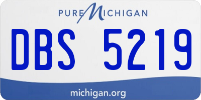 MI license plate DBS5219