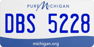 MI license plate DBS5228
