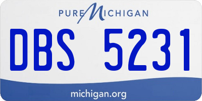 MI license plate DBS5231