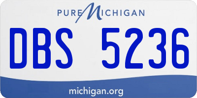 MI license plate DBS5236