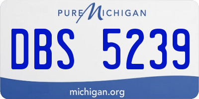 MI license plate DBS5239