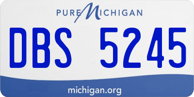 MI license plate DBS5245