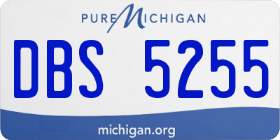 MI license plate DBS5255