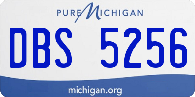 MI license plate DBS5256