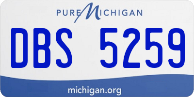 MI license plate DBS5259