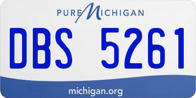 MI license plate DBS5261