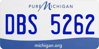 MI license plate DBS5262