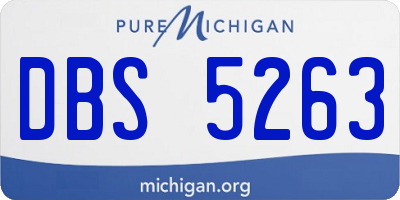 MI license plate DBS5263