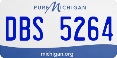 MI license plate DBS5264