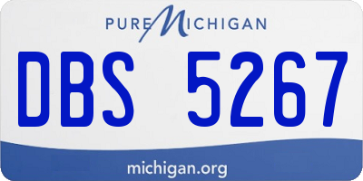 MI license plate DBS5267