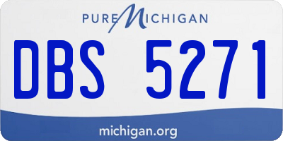MI license plate DBS5271