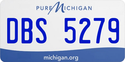 MI license plate DBS5279