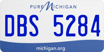 MI license plate DBS5284