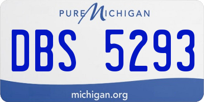 MI license plate DBS5293