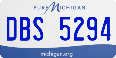 MI license plate DBS5294