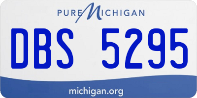 MI license plate DBS5295