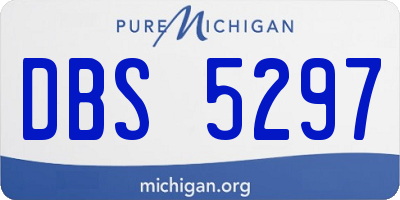 MI license plate DBS5297