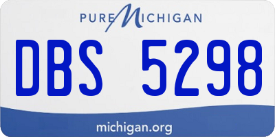 MI license plate DBS5298