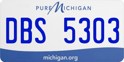 MI license plate DBS5303