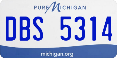 MI license plate DBS5314