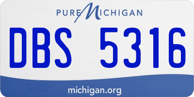 MI license plate DBS5316