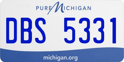 MI license plate DBS5331