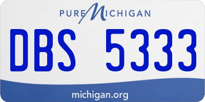 MI license plate DBS5333