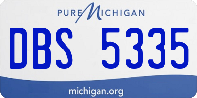 MI license plate DBS5335