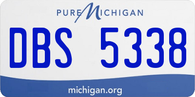 MI license plate DBS5338