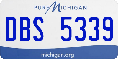 MI license plate DBS5339