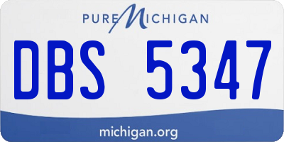 MI license plate DBS5347