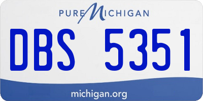MI license plate DBS5351
