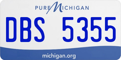 MI license plate DBS5355