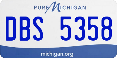 MI license plate DBS5358