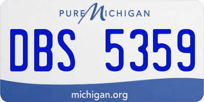 MI license plate DBS5359