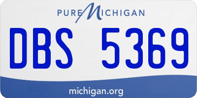 MI license plate DBS5369