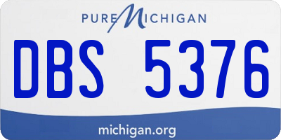MI license plate DBS5376