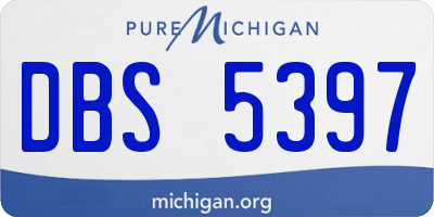MI license plate DBS5397