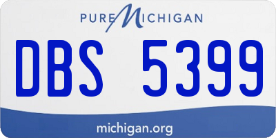 MI license plate DBS5399