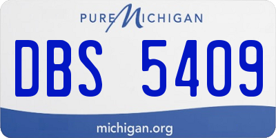 MI license plate DBS5409