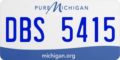 MI license plate DBS5415